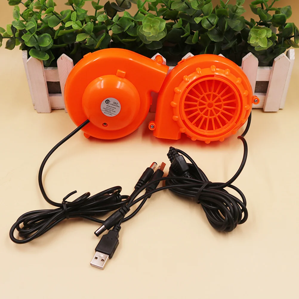 

1 Set Portable Mini Electric Fan Air Blower for Mascot Head Gas Mode Cartoon Costumes Inflatable Energetic Orange Blower