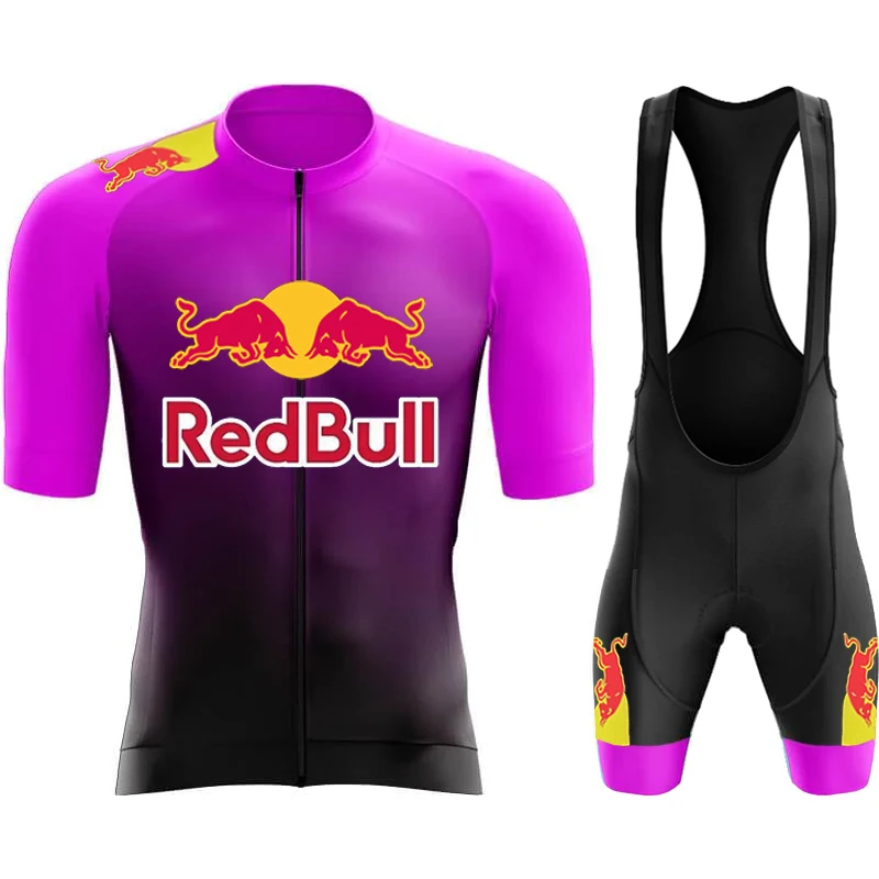 Sportswear Cycling Man Red Bull Jersey Men 2024 Men's Mtb Clothing Sports Set Clothes Pants Gel Laser Cut Shorts Bike Outfit Bib 3