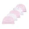 5 Pcs Infant Caps 100%Cotton Fashion Casual Cute 0-6Months Newborn Boy Girl Hats Soft Baby Accessories 4