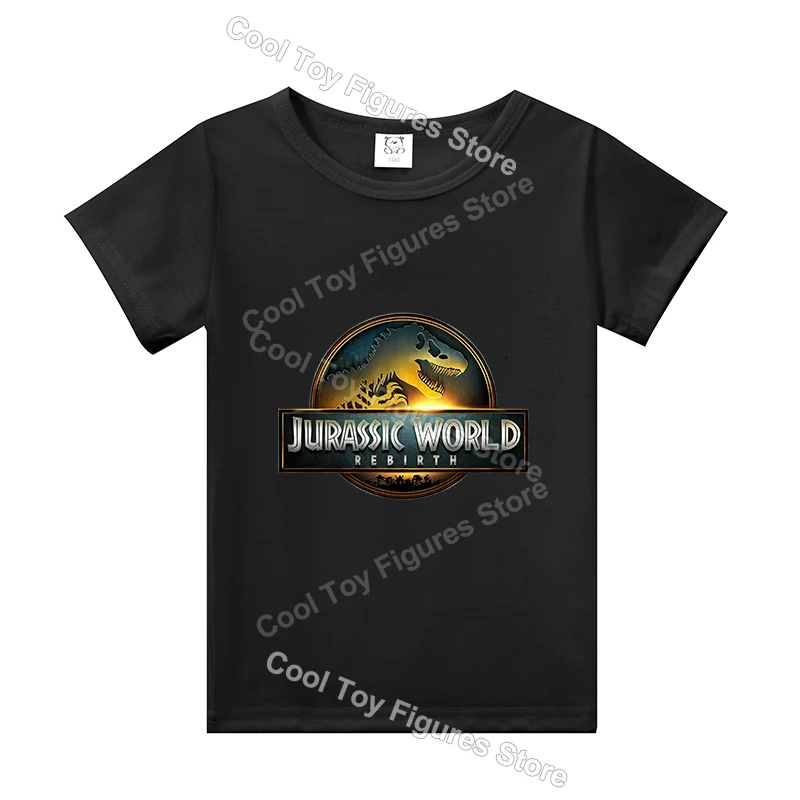 Jurassics World Series Kids Clothes Short Sleeve Summer Hot Movies T-shirt Dinosaur Park Boys Girls Base Top Trend Birthday Gift