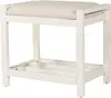 Furniture Amelia, White Vanity Stool 1