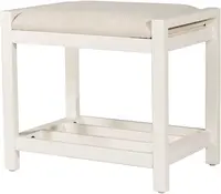 Furniture Amelia, White Vanity Stool 1