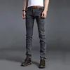 Men Denim Jeans Cotton Stretch Daily Slim Denim Pants Classic Daily All Seasons Light Blue Black Color Male Pencil Pants 4