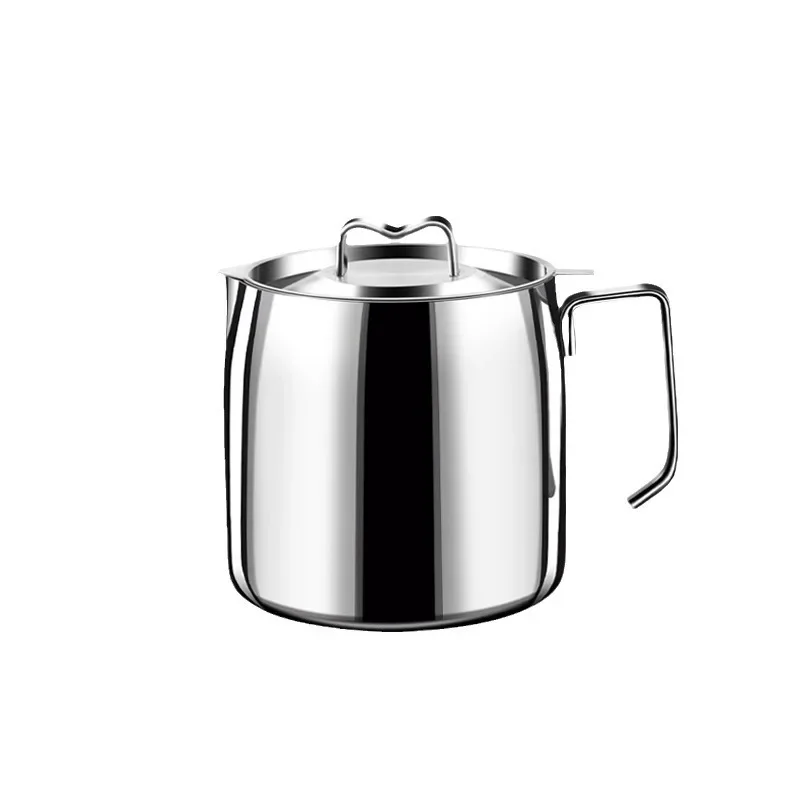316 stainless steel oil pot lard tank oil filter pot with lid mesh kitchen filter