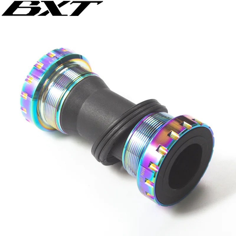 Bicycle Bottom Bracket Bicycle Bottom Bracket 68/73mm MTB Road Bike Bearings BB Cycling Aluminum Alloy Waterproof BSA For 24mm Spindle Crankset Parts