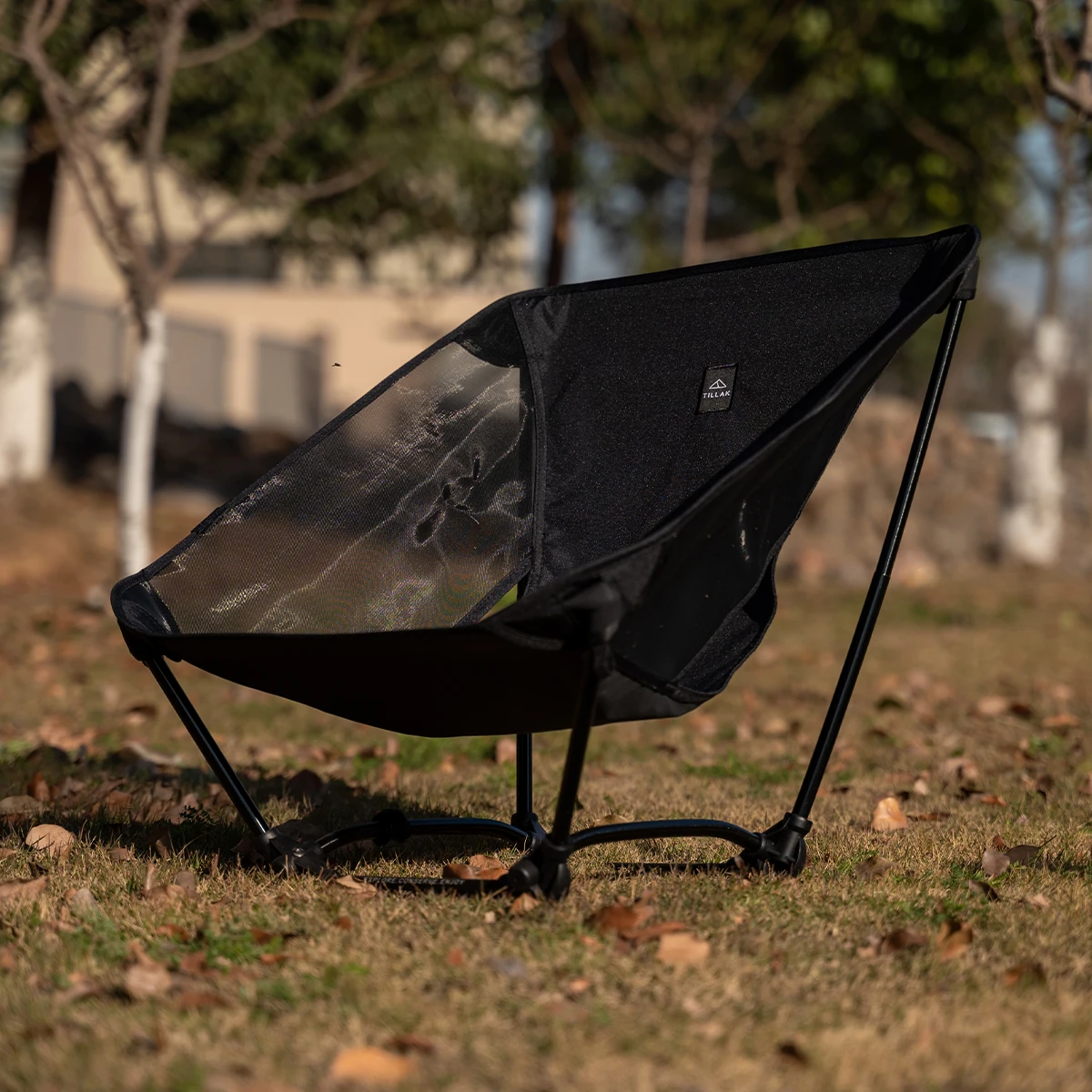 Chaise lune pliante ultra-légère TILLAK pour pêche au sol - Tabouret mesh CORDURA portable