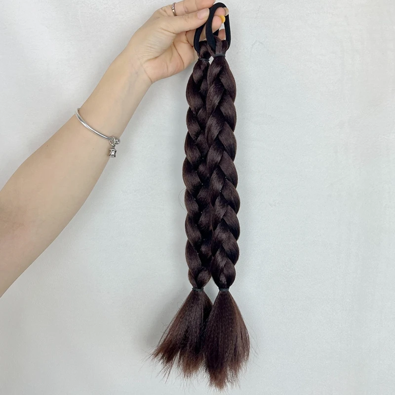 Kids Wig Ponytail Woman Hand-woven Braids Double Plait Baby Hair Ornament Dirty Pigtail in Children Coronet Accessories for Girl 3