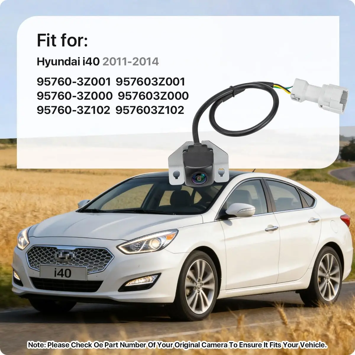 현대 I40 I40 2011-2014 자동차 후방 카메라 후진 카메라 주차 보조 백업 카메라 95760-3Z001 95760-3Z000