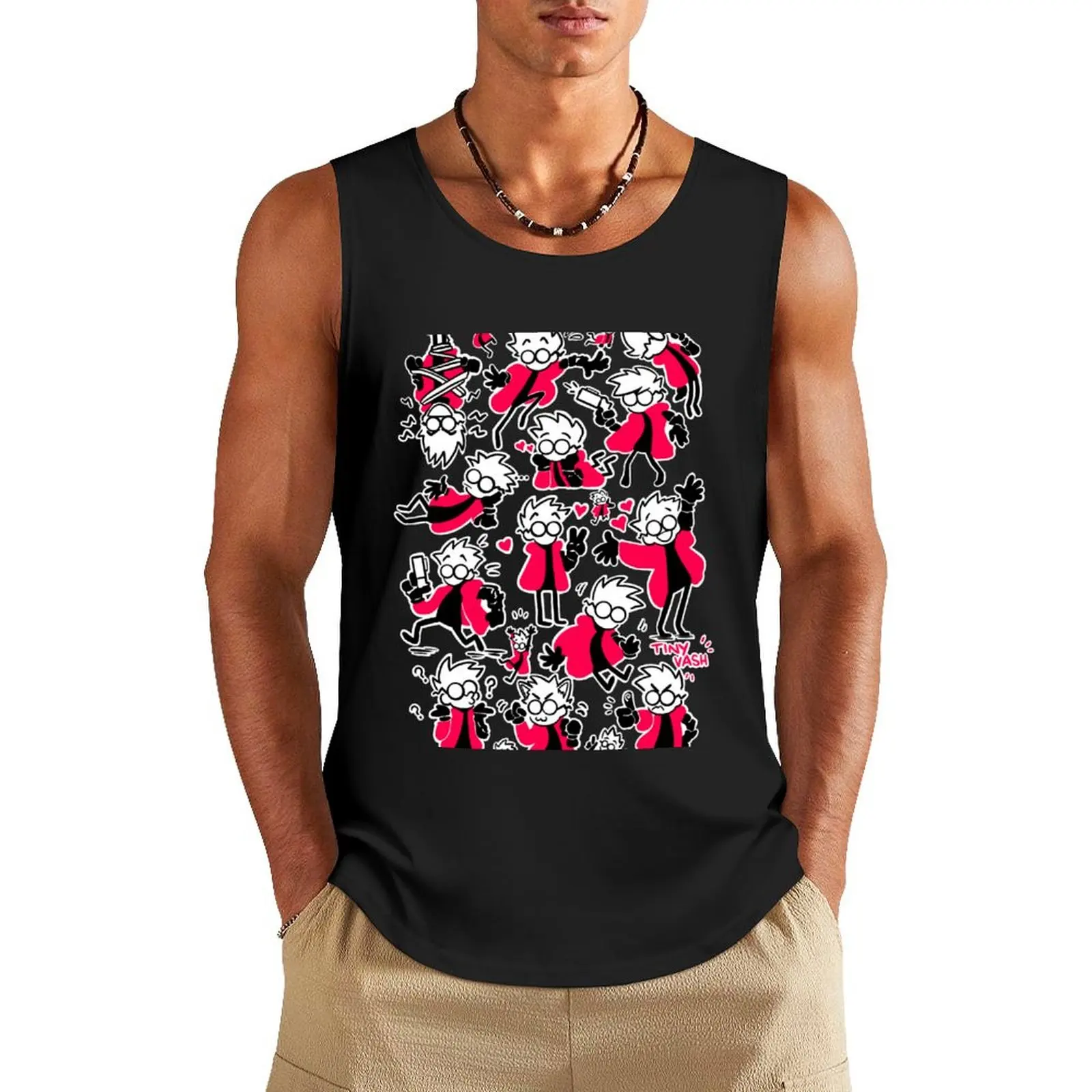 

TINY VASH Tank Top gym t-shirts man t-shirt Men's