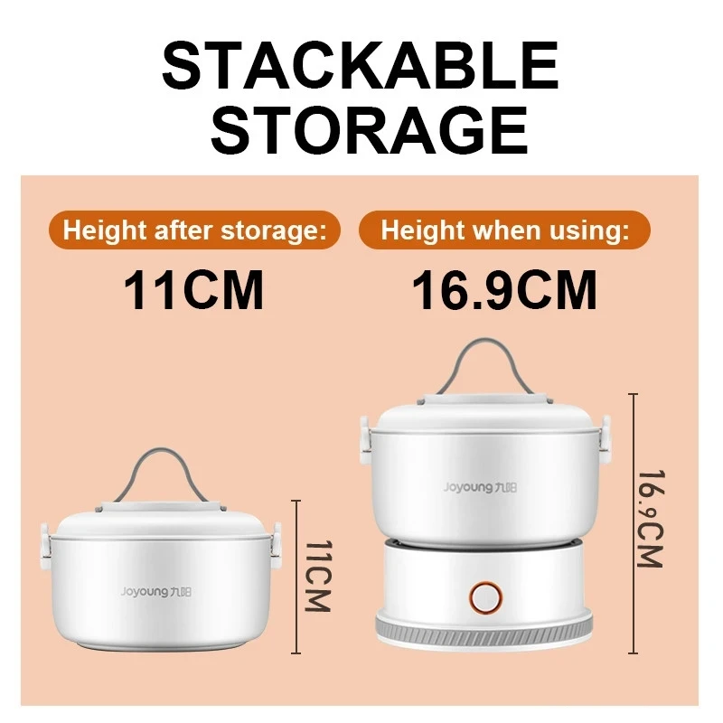 1.2L Foldable Electric Cooking Pot Multicooker Mini Portable Electric Cooker Split Type Hotpot Travel Electric Skillet 220V 4