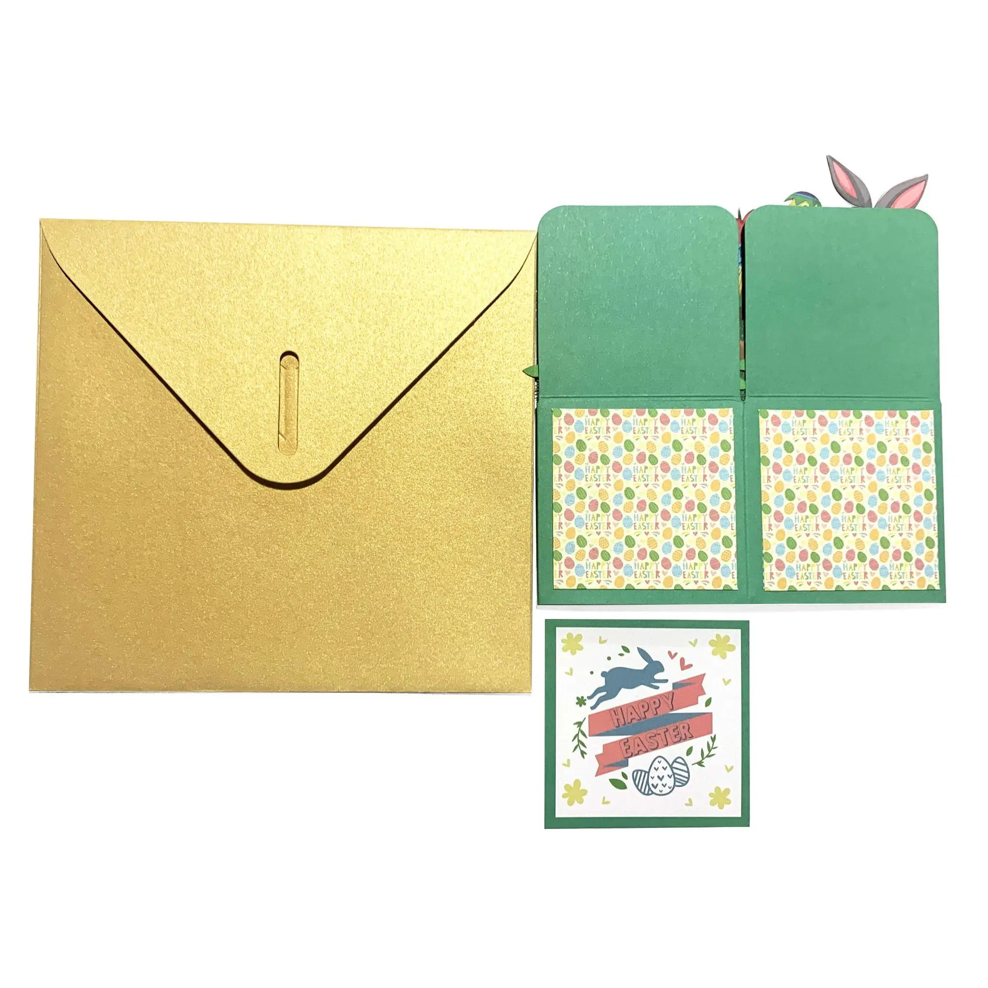 Creative Easter Bunny 3D Pop-Up Box/Ornament Easter Greeting Card for Happy Blessings for Gift