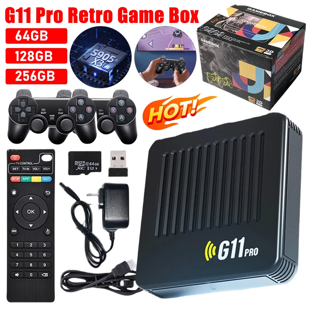 G11 Pro Game Box Viospielkonsole Eingebaute über 10.000 Retro-Spiele