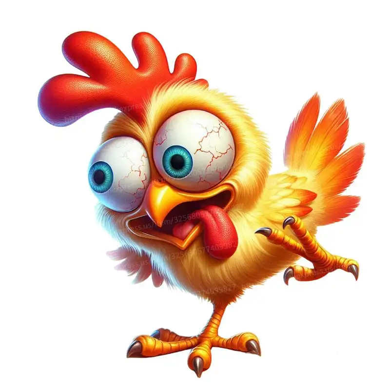 Wall Stickers Funny Watercolor Chicken Room Decor Bathroom Toilet Living Room Refrigerator Home Decals M945