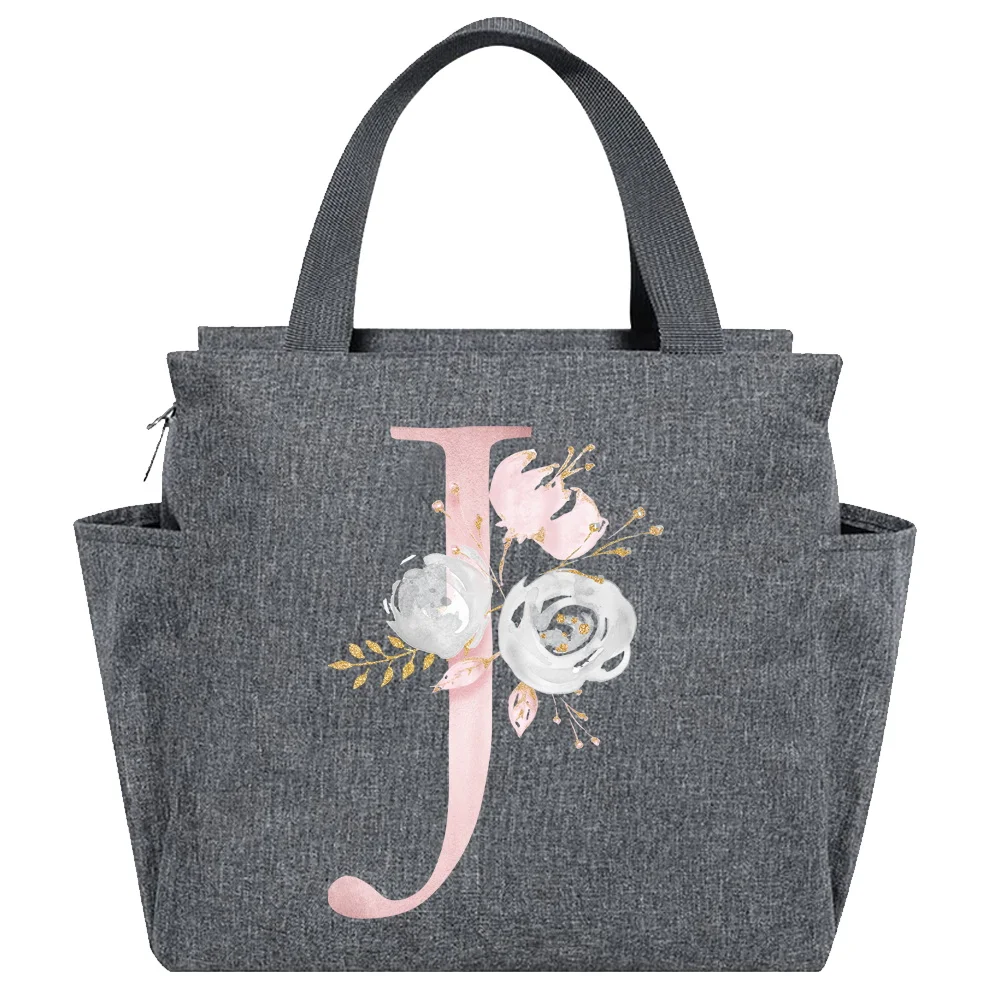 Insulated Canvas Lunch Tote - Thermal Food Picnic Bag