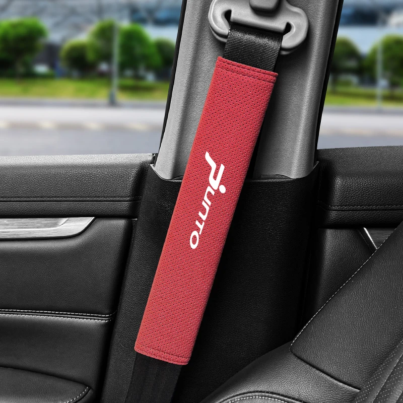 

For Fiat Punto Car 2PCS Suede Car Seat Belt Cover Seatbelt Shoulder Protection