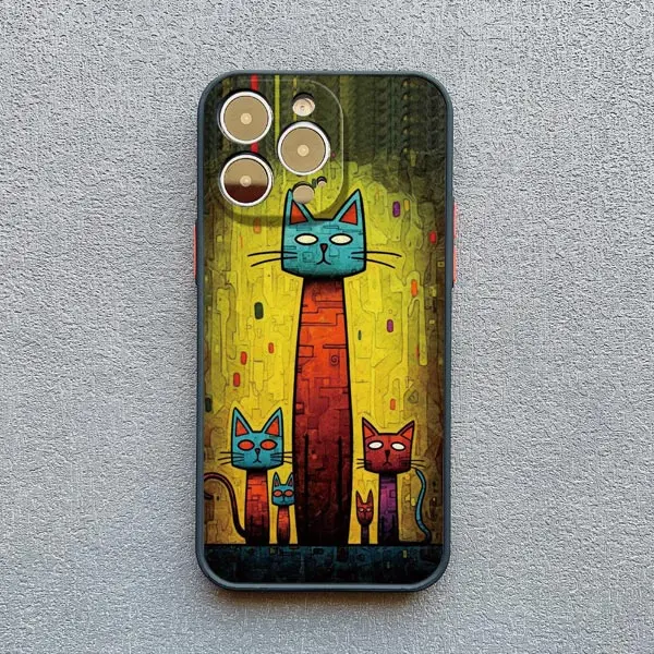Niedliche Katzen-Handyhülle für iPhone 17 Pro Max 15 14 13 12 11 Pro MAX X XR XS 16 14 Plus 13 12 Mini Stoßfeste Schutzhülle Fundas – Detail 8