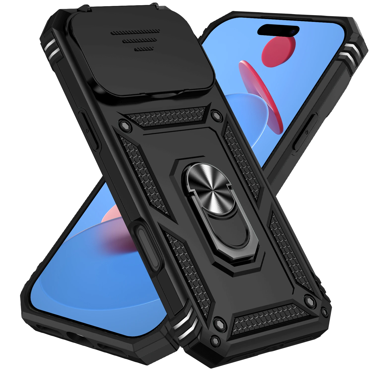 Ultimate Pro Max Kickstand Bumper Phone Shell - Heavy Duty Armor Hard Case with Air Cover Protection
