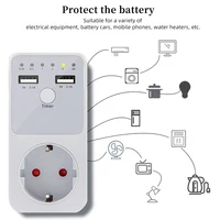 Intelligent Programmable Countdown Timer Socket Electrical 6HR Socket for USB Interface Switch with EU US UK FR Plug 2