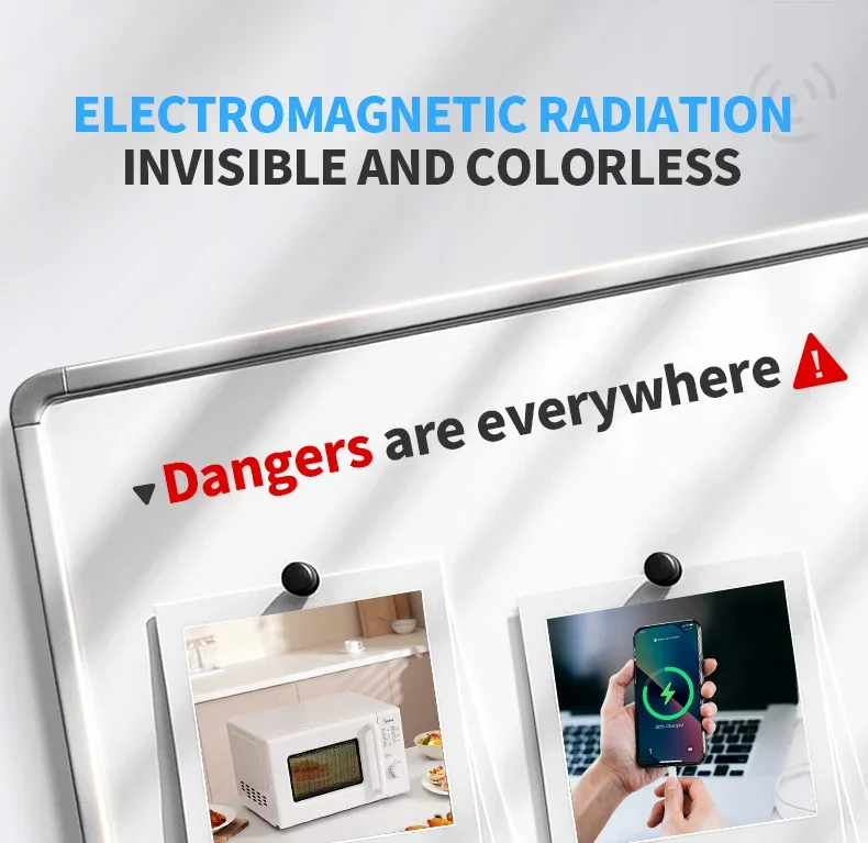 FNIRSI ERD-10 Detector de radiación electromagnética 4 en 1, fuerza de campo eléctrico y magnético, potencia RF, monitor de temperatura