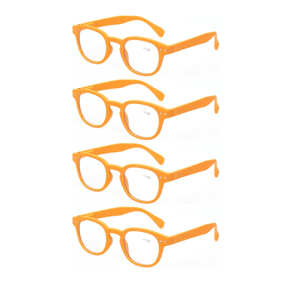 BONCAMOR Oval Reading  Glasses Frame 5 Color Plastic Men or Women Readers Spring Hinge  Prescription Eyewear  Magnifier 6