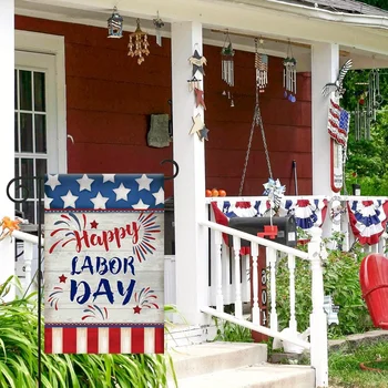 Patriotic Labor Day Garden Flag 5