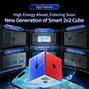 NEW MoYu Limited edition Smart 2x2 Cube Weipo V5 AI Gyroscope Charging version UV 2X2 Magnetic Magic Speed Cube Puzzle 4
