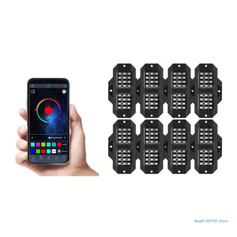 

Комплекты RGB Rock Light Комплект автомобильных фар Водонепроницаемая подсветка шасси автомобиля