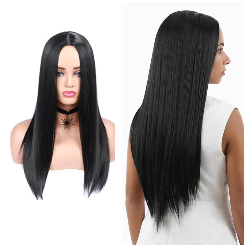 Costume Wigs Morticia Addams Adams Family Women Cosplay Anime Witch Long  Straight Wig Synthetic Hair Halloween Black Wigs - AliExpress