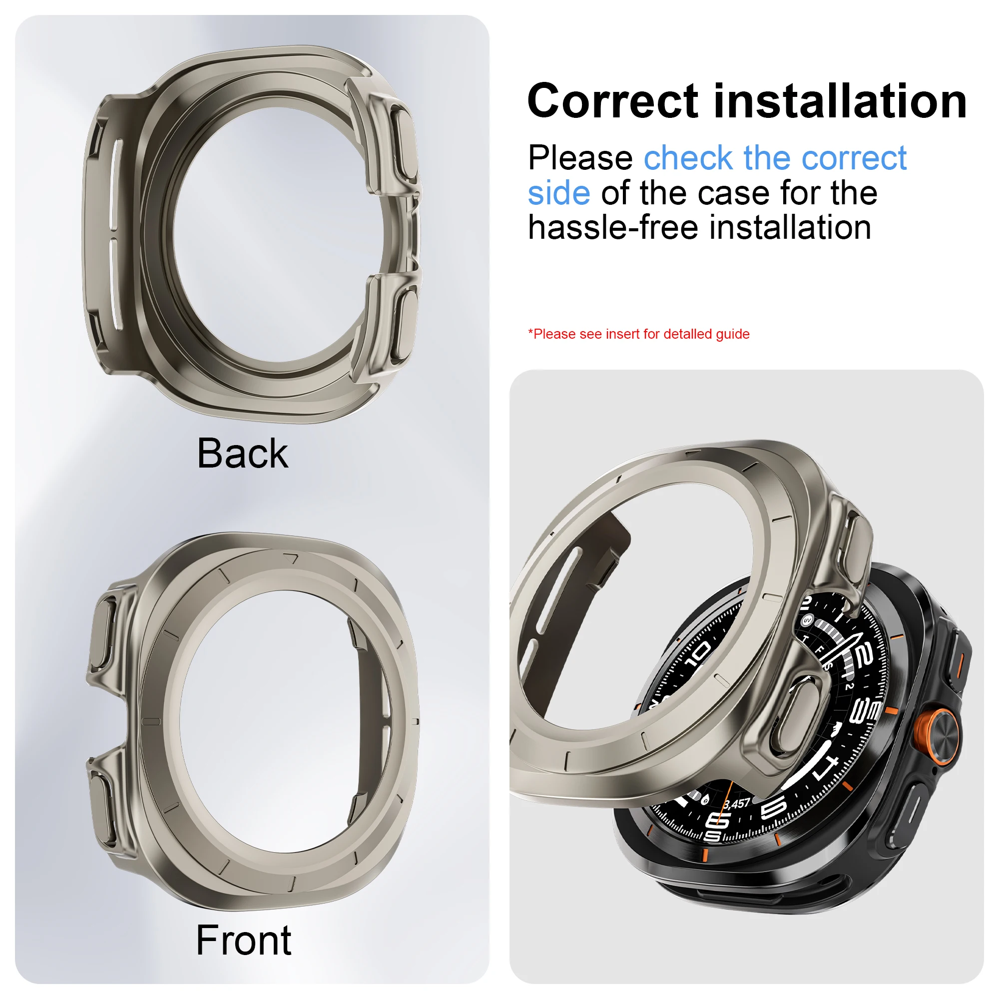 Durable Hollow Frame Protective Bumper for Galaxy Watch Ultra 47mm