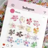 Mixed 3D Resin Gradient Colorful Transparent Lily Nail Art Decoration Bizarre Style Spotted Flower Nail Charms For Manicure DIY 4