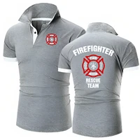 Polo de l'équipe de sauvetage de pompier pour hommes, mode d'été à manches courtes, haute qualité, décontracté, assorti avec tout, Slim Fit 6
