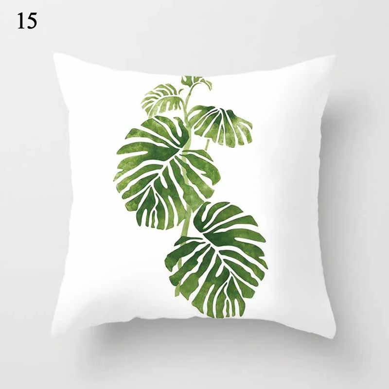 Simple Mint Green Pillow Cover Geometric Print Cushion Covers Sofa Car Cushion Cover 45x45cm Decorative Throw Pillowscase 