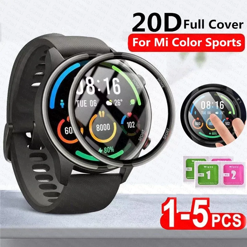 

20D Curved Soft Protective Film Cover For Xiaomi Mi Color Sports Edition Smart Watch Global Version Screen Protector Not Glass