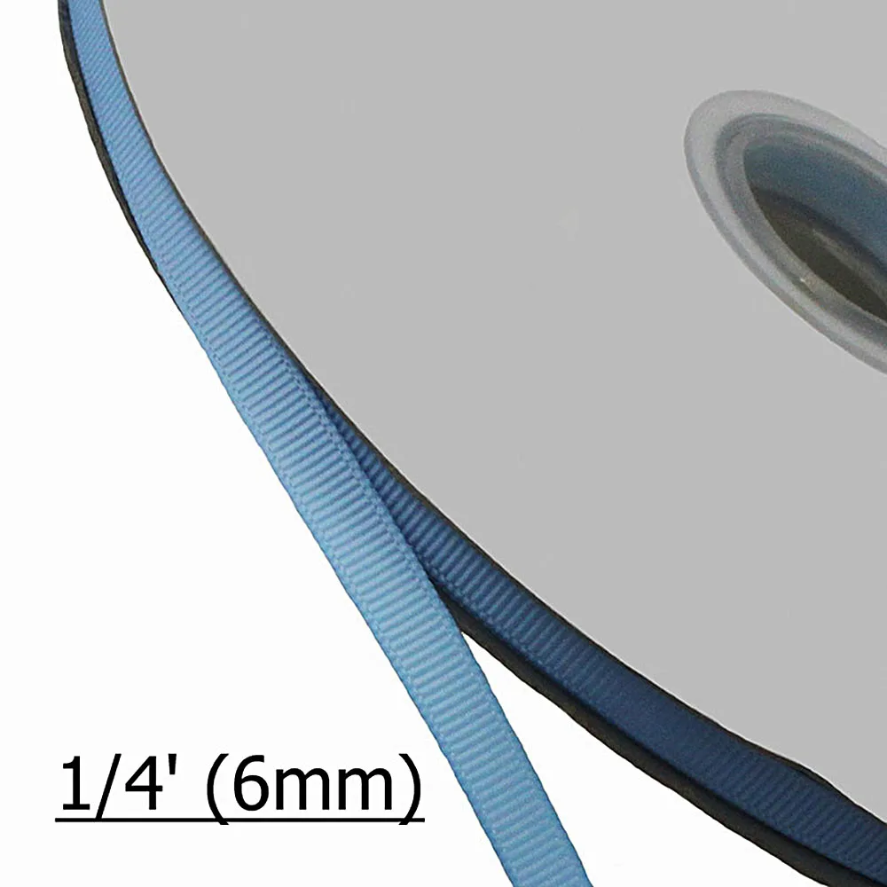 

[IuBuFiGo] Wholesale Solid Color Grosgrain Ribbon 1/4" 6mm 100 Yards/lot for Diy Dress Accessory House Wedding Decoration