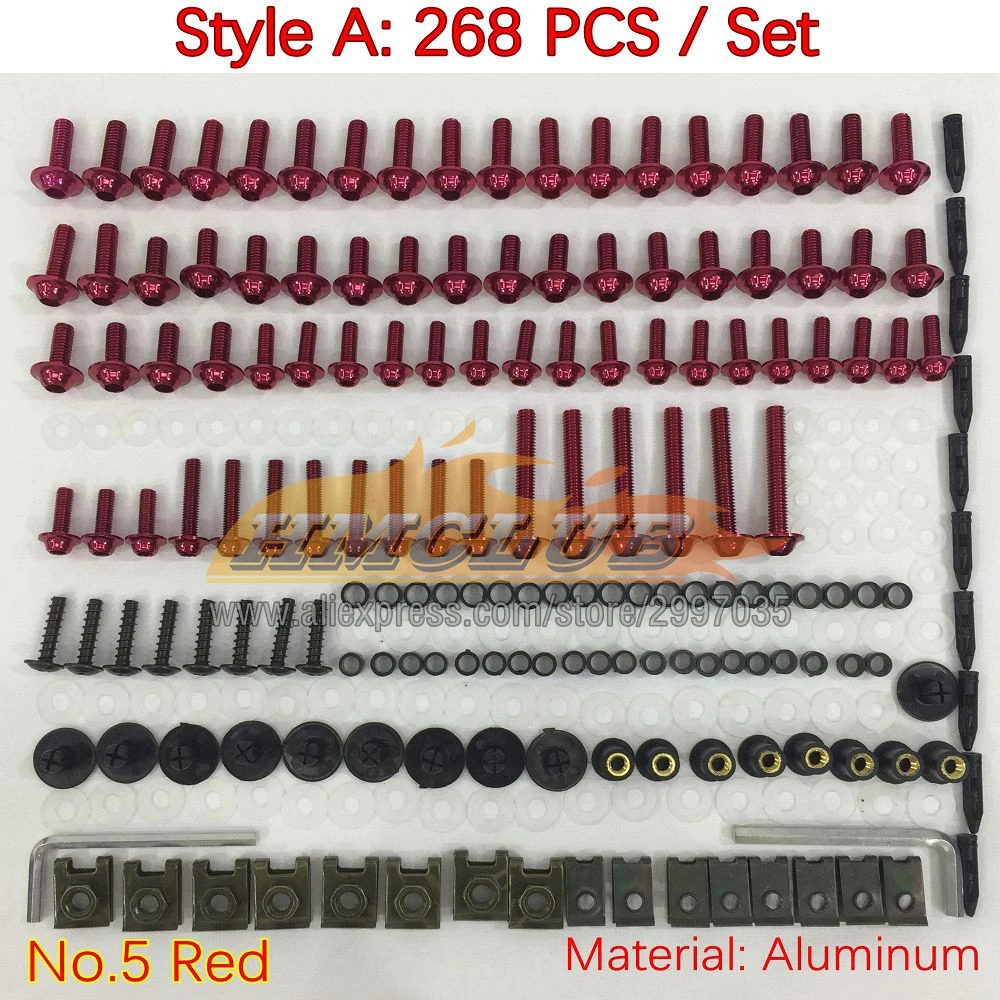 268PS Body Bolt Screw Nuts For KAWASAKI NINJA ZX2R ZXR250 ZX 2R 2