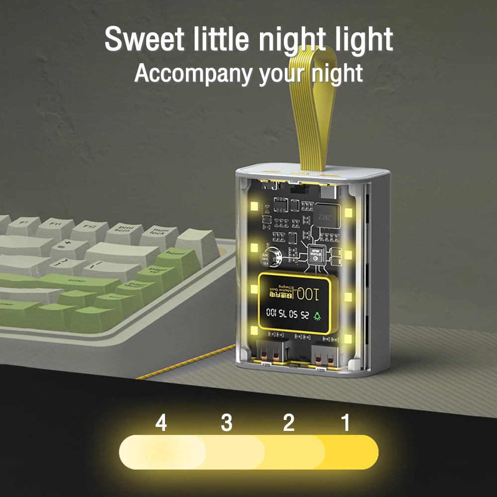 ポータブルバッテリー充電器ケース,3x18650,急速充電,LEDライト