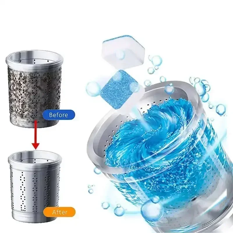 Washing Machine Cleaner Effervescent Tablets Deep Cleaning Washer Stains Detergent Laundry Tub Safe Deodorizer Household Tools washing machine tablets washing machine cleaner tablets detergent tablets