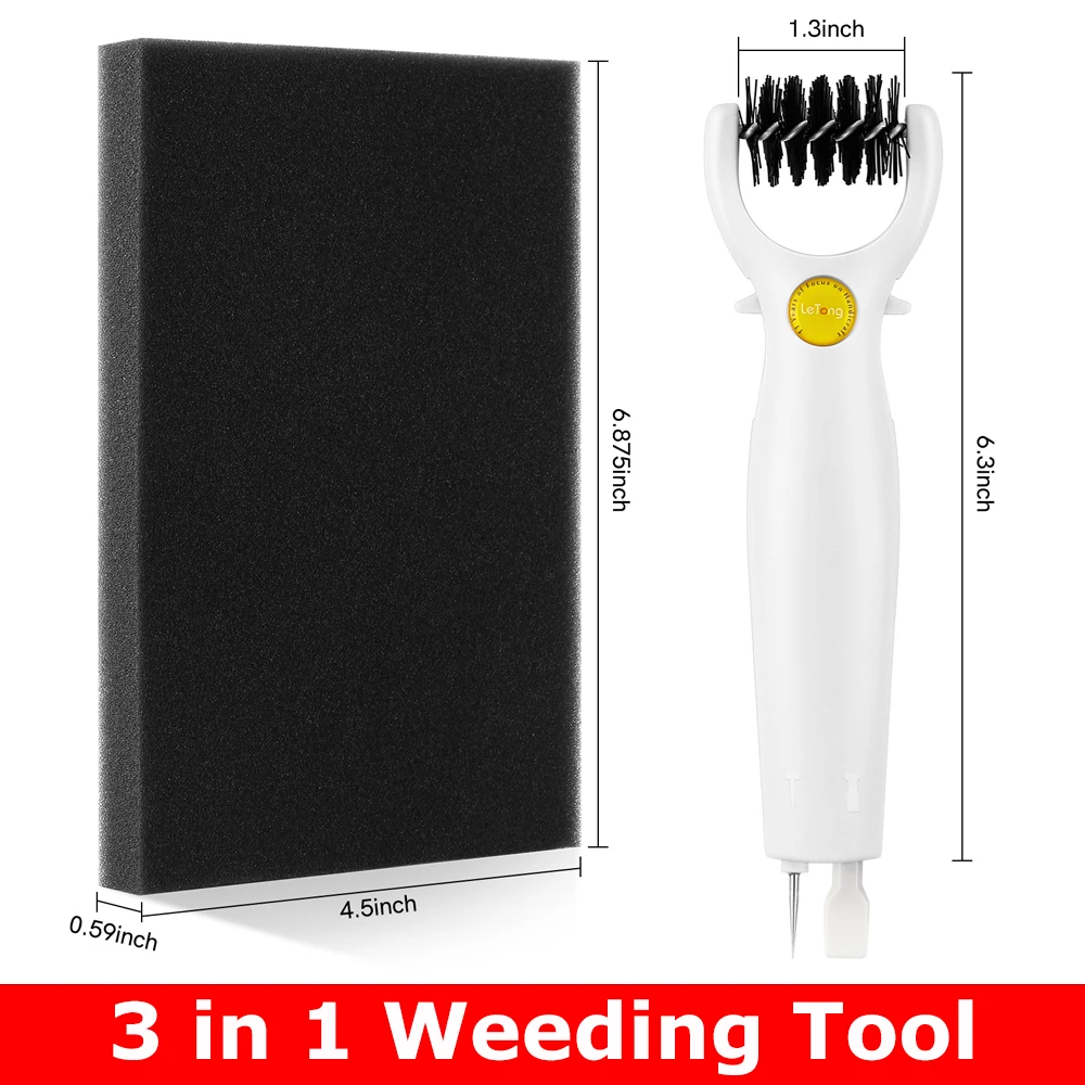 

3 In 1 Die Brush Piercer Scraper Weeding Tools with Foam Pad for Removing Excess Paper DIY Scrapbooking Card Must-Have Supplies