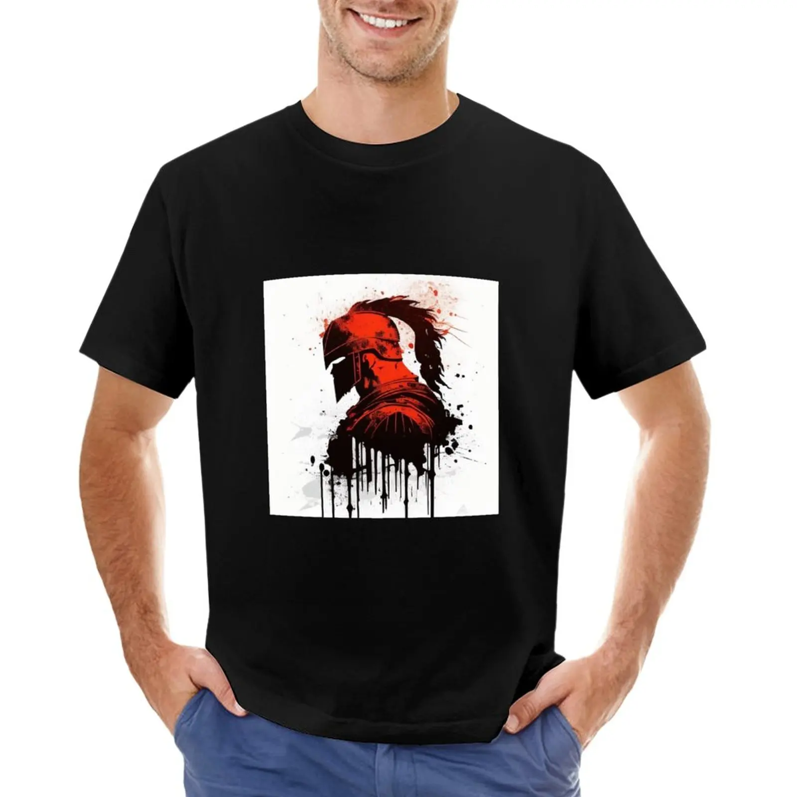 

Spartan Painting T-Shirt Aesthetic clothing mens graphic t-shirts big and tall