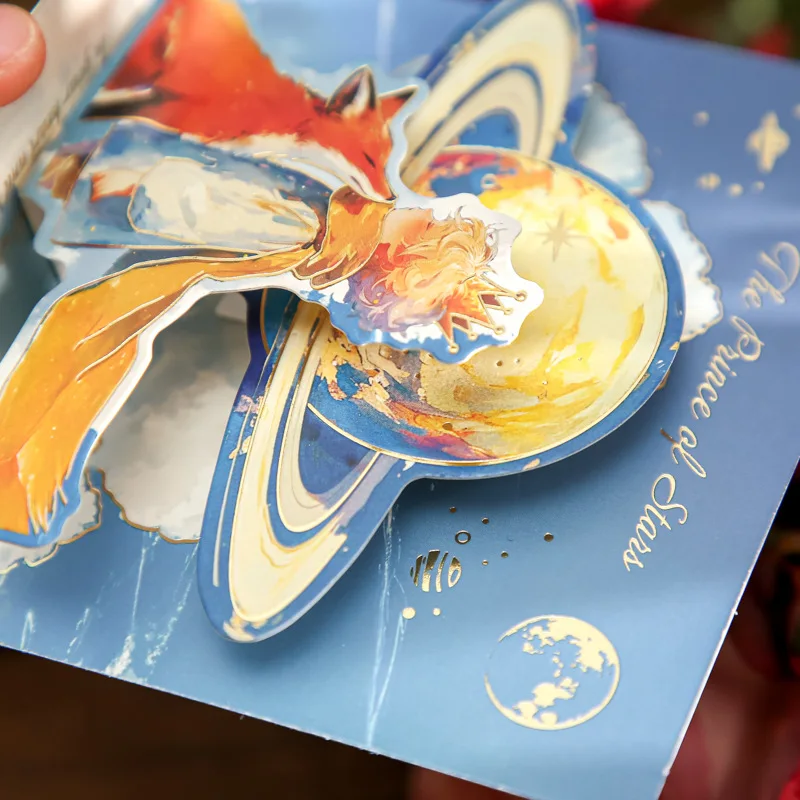 1 pop-up 3D greeting cards Warm Universe series Happy Birthday wishes message card holiday universal gift greeting cards