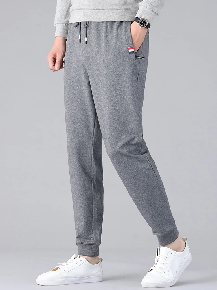 Men Casual Pants Spring Summer Sweatpants Cotton Joggers Plus Size 7XL 8XL Sportswear Loose Zip Pockets