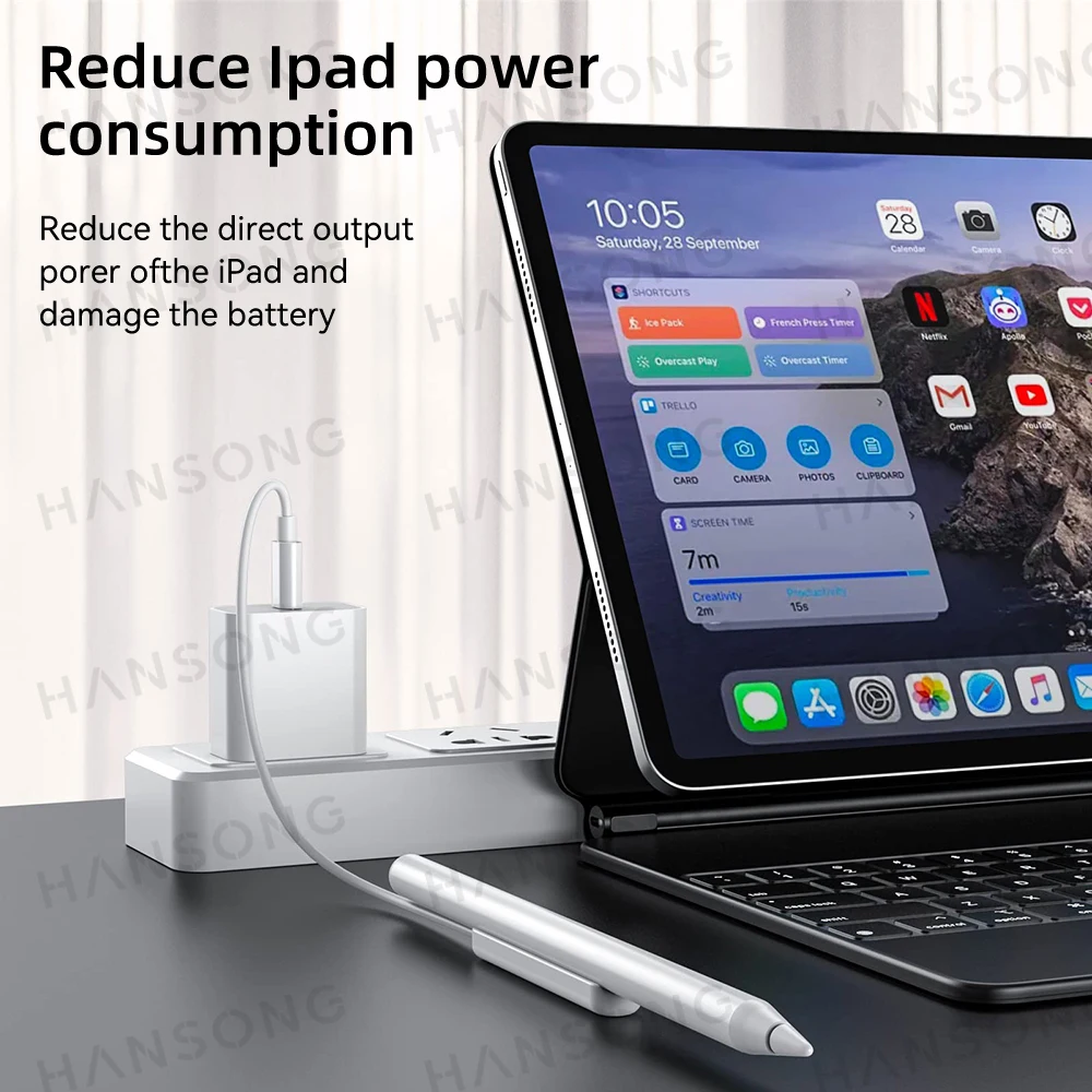 Carregador sem Fio para Apple Pencil 2ª Geração Carregamento Magnético para Ipad Acessórios Apple Pencil - Imagem 3