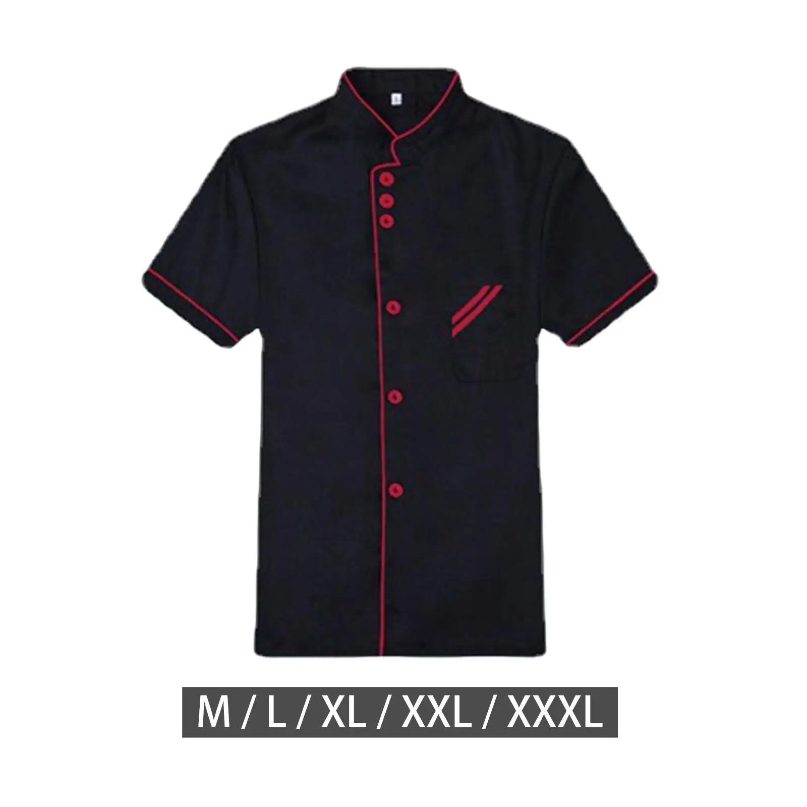 Chef Uniform Waiter Work Uniform Men Women Chef Jacket Shirt Apparel Summer Short Sleeve Top Waiter Waitress Workwear Chef Clothes for Cafe Catering