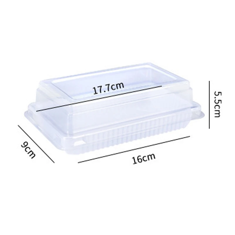 50Pcs Transparent Cake Boxes for Swiss Roll, Sandwich, Hot Dog, Yolk Pastry, DIY Baking... - SKU TCB01746 - UGI Packaging
