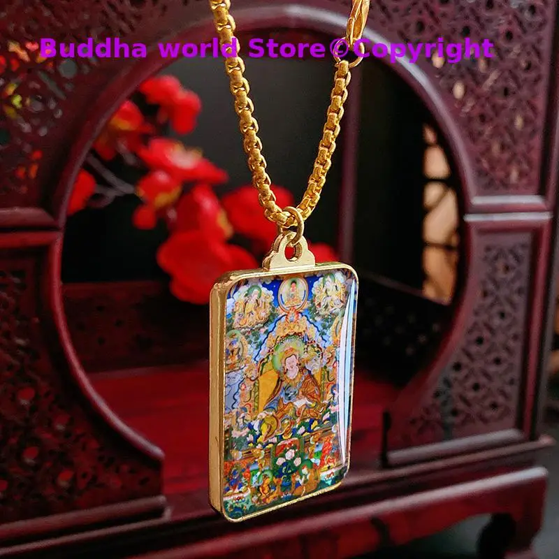 2025  Guru Rinpoche Mandala Buddha Pendant Asia Thailand Tibet efficacious safety good luck exorcise evil spirit Amulet 4