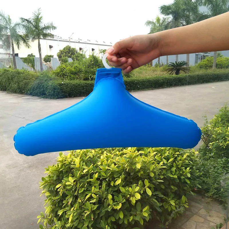 5pcs PVC Inflatable Hangers Clothes Drying Rack Foldable Creative Clothing Storage Holder For Suits Wardrobe Organizer 4