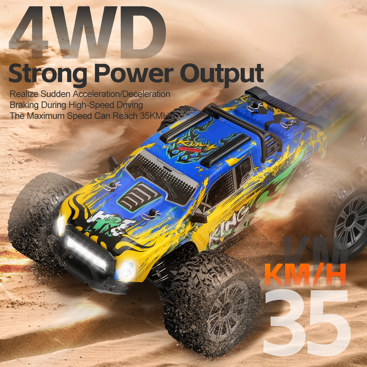 High Speed 4WD Remote Control Car Toy for Kids