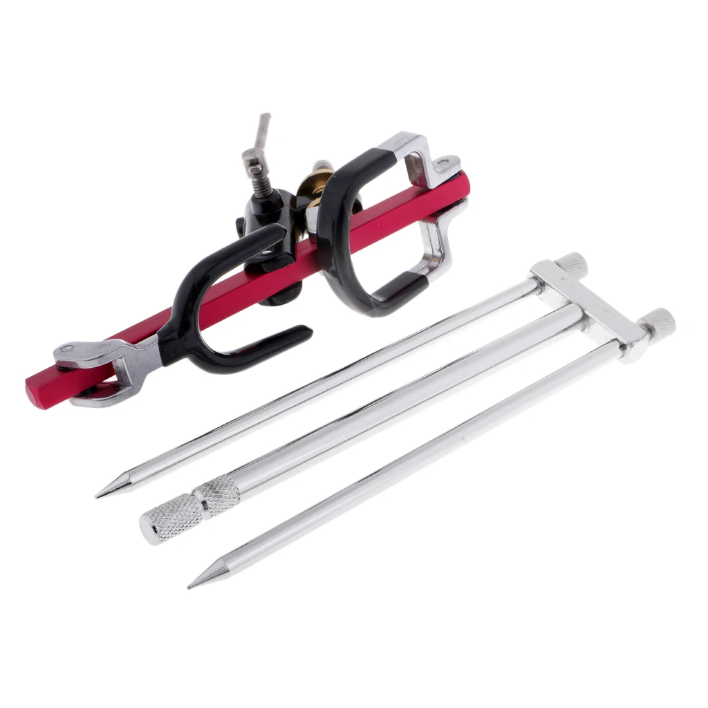 Foldable Ground Insert Fishing Rod Stand Bracket Universal Support