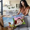 Heidi Peter And Grandpa Alps Goat Mountain Pillow Covers Cartoon Sofa Decorative Home Double-sided Printing Short Plush Cute 3