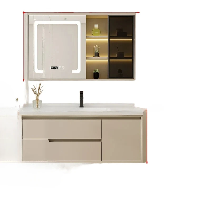 Bathroom Column Storage Filing Cabinets Furniture Luxury Cabinet Washbasin Wc Drawer Shelf Mirrors Wooden